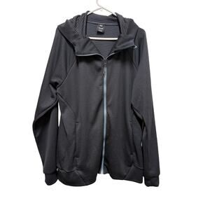 Oakley Performance fit Textured hooded full zip black jacket 2XL big and tall